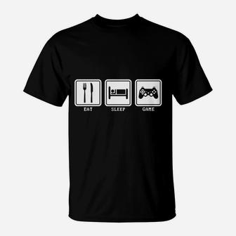 Eat Sleep Game Video Games Controller T-Shirt | Crazezy DE