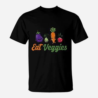 Eat Veggies Vegetarian T-Shirt | Crazezy