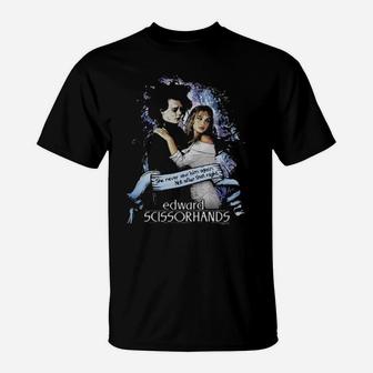 Edward-Scissorhands-She-Never-Saw-Him-Again-Not-After-That-Night T-Shirt - Monsterry