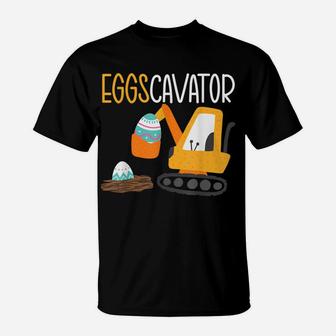 Eggscavator Easter Egg Hunting Excavator Construction T-Shirt | Crazezy AU