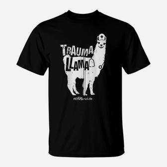 Emergency Nurse - Trauma Llama - Er Nurse Appreciation Zip Hoodie T-Shirt | Crazezy