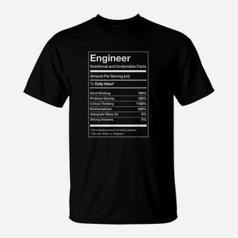 Engineer Nutrition Nutritional Facts T-Shirt - Thegiftio UK