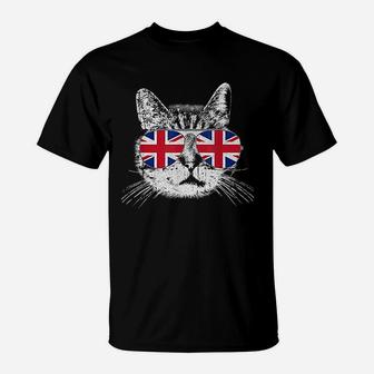English England Cat Lover British T-Shirt | Crazezy