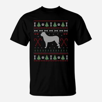 English Mastiff Christmas Ugly Sweater Funny Dog Lover Xmas Sweatshirt T-Shirt | Crazezy