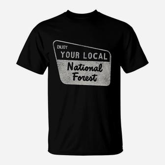 Enjoy Your National Forest Outdoor Vintage Camping Mountains T-Shirt | Crazezy UK