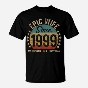 Epic Wife Since 1999 - 22Nd Wedding Anniversary T-Shirt | Crazezy
