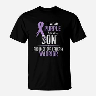 Epilepsy Awareness My Son Epilepsy Warrior T-Shirt - Thegiftio