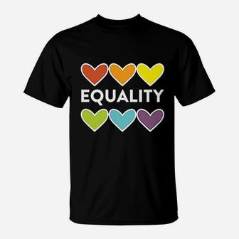 Equality Colorful Heart T-Shirt | Crazezy DE