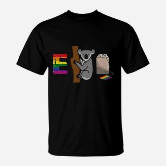 Equality Rainbow Flag Lgbt Gay Pride Gift Koala T-Shirt | Crazezy DE