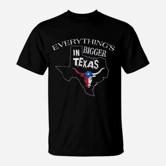Everythings Bigger Texas Bull Flag T-Shirt | Crazezy