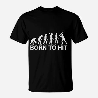 Evolution Born To Hit Baseball T-Shirt | Crazezy