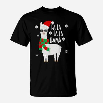 Fa La La Llama Funny Falala Llama Christmas T-Shirt | Crazezy DE