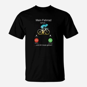 Fahrrad-Liebhaber T-Shirt Mein Fahrrad ruft... Ich muss gehen!, Witziges Design - Seseable