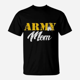 Family 365 Army Mom Tee Gift Military Mother Us Army Mom T-Shirt | Crazezy