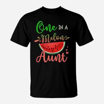 Family One In A Melon Aunt Birthday Party Matching Family T-Shirt | Crazezy DE