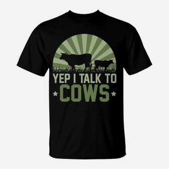 Farm Animal Lover Gift Idea Retro Cow T-Shirt | Crazezy CA