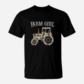 Farm Girl Loves Tractors Loves Life On The Farm T-Shirt | Crazezy UK