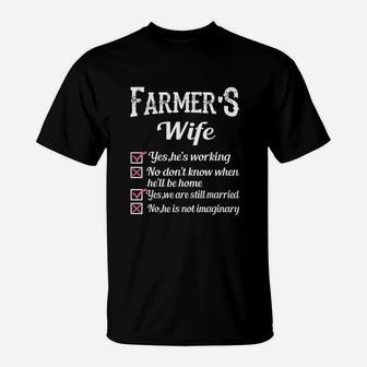 Farmers Wife Checklist T-Shirt | Crazezy