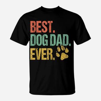 Fathers Day Gift From Wife - Retro Vintage Best Dog Dad Ever T-Shirt | Crazezy