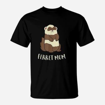 Ferret Mom Ferret Pet Cute Ferret Mama T-Shirt | Crazezy DE