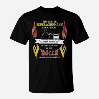 Feuerwehr Himmel Hölle T-Shirt - Seseable