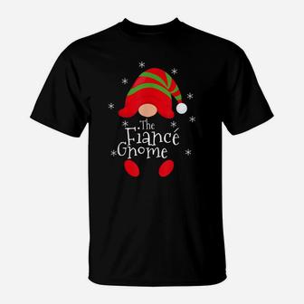 Fiancé Christmas Gnome Matching Getting Married Funny Xmas T-Shirt | Crazezy