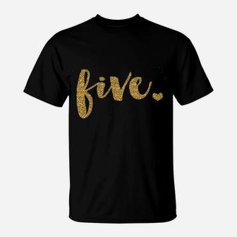 Fifth Birthday Five Year Old T-Shirt | Crazezy DE