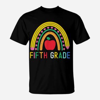 Fifth Grade Rainbow Girls Boys Teacher Team 5Th Grade Squad T-Shirt | Crazezy