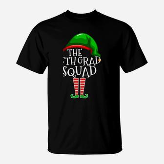 Fifth Grade Squad Elf Group Matching Christmas Gifts Teacher Sweatshirt T-Shirt | Crazezy DE