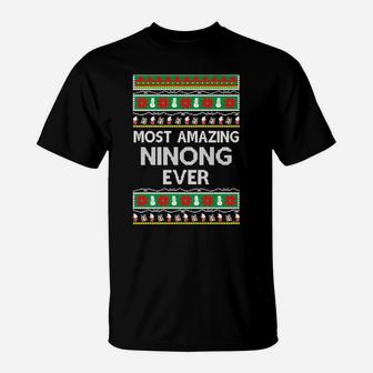 Filipino Gifts For Ninong Ugly Christmas Gift Idea Sweatshirt T-Shirt | Crazezy