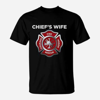 Firefighter Firemans Fire Chief Wife T-Shirt | Crazezy UK