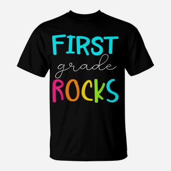 First Grade Rocks Shirt Team 1St Grade Teacher T-Shirt | Crazezy CA