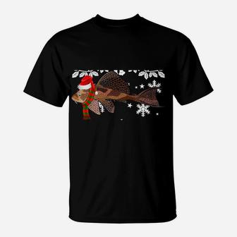 Fish Merry Christmas Ornament Plecostomus Ugly Xmas Sweatshirt T-Shirt | Crazezy