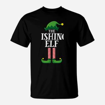 Fishing Elf Matching Family Group Christmas Party Pajama T-Shirt | Crazezy AU