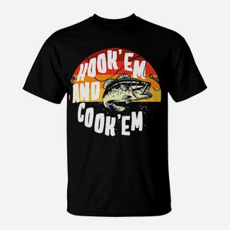 Fishing Hook'em And Cook'em Vintage T-Shirt - Monsterry