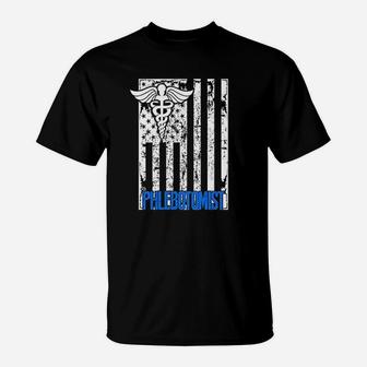 Flag Phlebotomist T-Shirt | Crazezy CA
