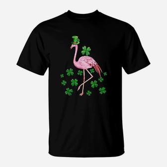 Flamingo Shamrock Leprechaun St Patricks Day T-Shirt - Thegiftio UK