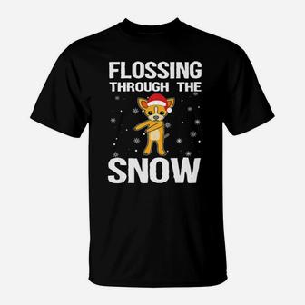 Flossing Chihuahua Santa Hat Xmas T-Shirt - Monsterry