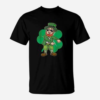 Flossing Leprechaun St Patricks Day Kids Boys Gift T-Shirt | Crazezy DE