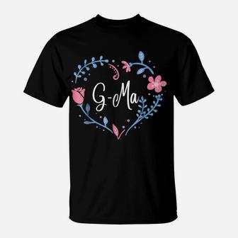 Flower G-Ma Grandma Christmas Birthday Gift Tee T-Shirt | Crazezy