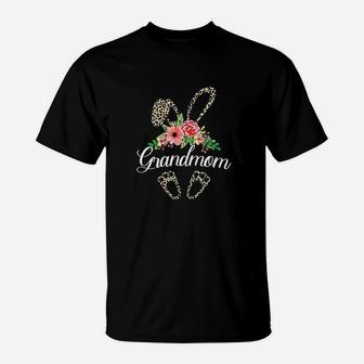 Flower Grandmom Leopard Bunny T-Shirt | Crazezy DE