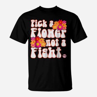 Flower Power Hippy Retro Peace T-Shirt | Crazezy CA