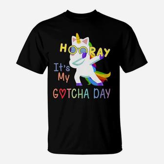 Foster Child Adoption Gifts Hooray It's My Gotcha Day Kids T-Shirt | Crazezy