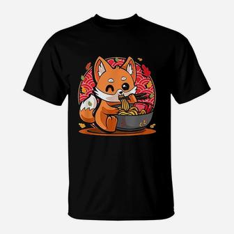 Fox Eating Pho Noodles T-Shirt - Thegiftio UK