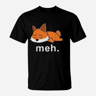 Fox Meh Funny Internet Meme Gifts Women Men Kids T-Shirt | Crazezy