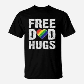Free Dad Hugs Rainbow T-Shirt | Crazezy UK