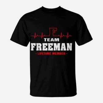 Freeman Surname Proud Family Team Freeman Lifetime Member T-Shirt | Crazezy CA