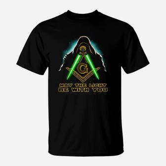Freemason The Light - May Be With You T-Shirt - Thegiftio UK