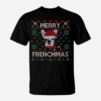 French Bulldog Christmas Frenchie Ugly Xmas Sweater Gift Sweatshirt T-Shirt | Crazezy CA