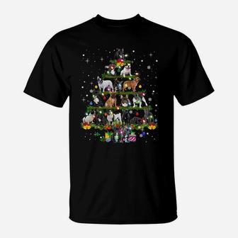 French Bulldog Christmas Tree Ornament Decor Dog Dad Mom T-Shirt | Crazezy